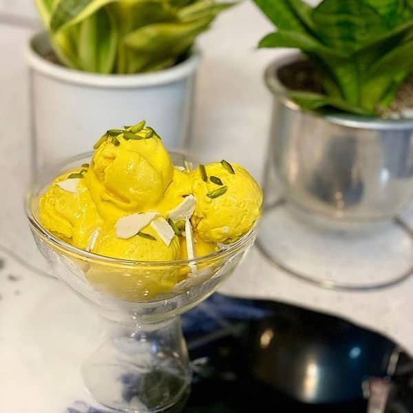 ice cream with saffron