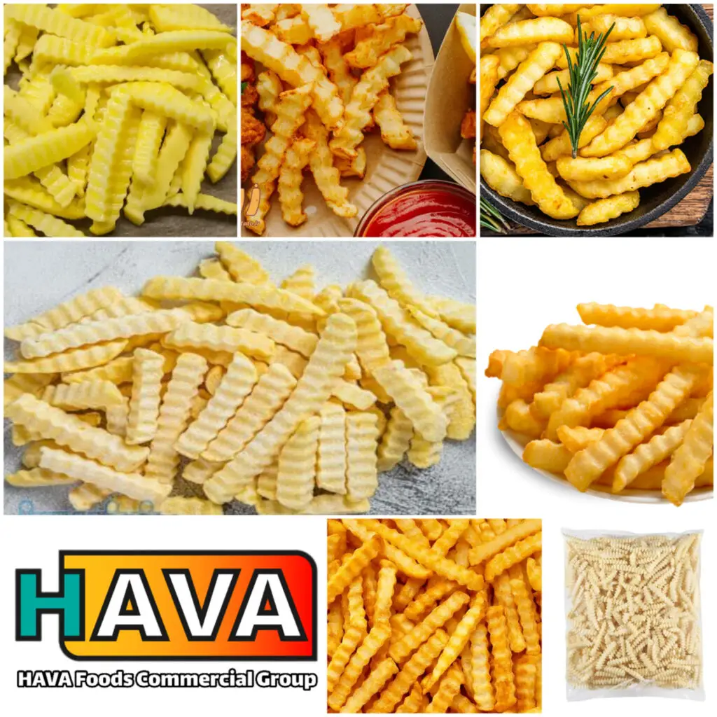 zigzag or crinkle-cut french fries